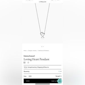 Tiffany & Co heart necklace Paloma Picasso®
Loving Heart Pendant